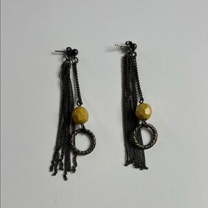 Elegant Bronze and Gold Dangle Earrings